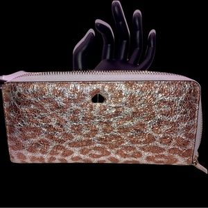 Kate Spade ♠️ Metallic Animal Print Long Wallet